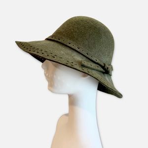 Something Special Wool Felt Hat Olive Green Wide Brim